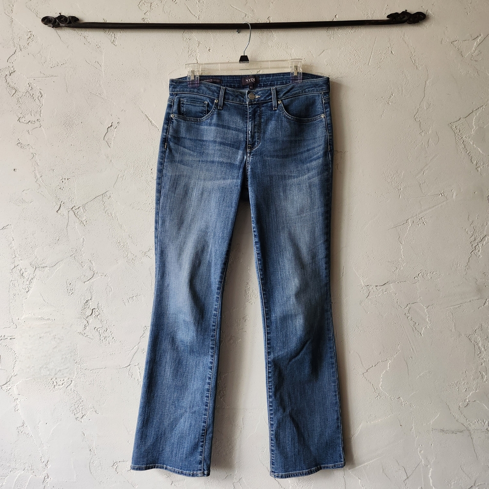 NYDJ Barbara Bootcut Mid-Rise Medium Wash Blue Jeans Size 8